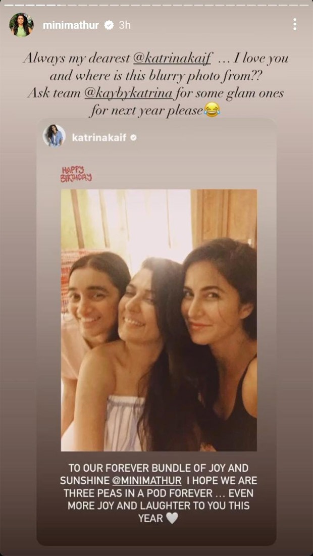 Katrina Kaif pens heartfelt birthday wish to close friend Mini Mathur; see picture