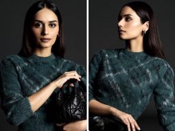Manushi Chhillar ups the drama in Dior monochrome outfit with Dior Toujour bag