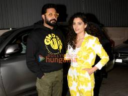 Photos: Abhishek Bachchan and Saiyami Kher snapped promoting Ghoomer at PVR, Juhu