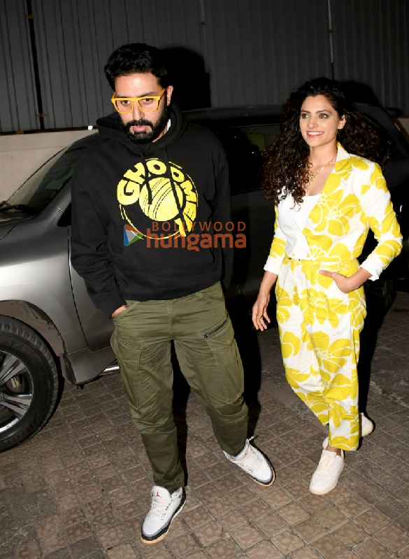 photos abhishek bachchan and saiyami kher snapped promoting ghoomer at pvr juhu 4