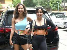 Photos: Aisha Sharma and Neha Sharma snapped outside the gym