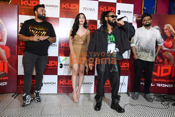 photos emiway bantai swaalina mihir gulati and gaurav grover snapped promoting the latest song kudi 1
