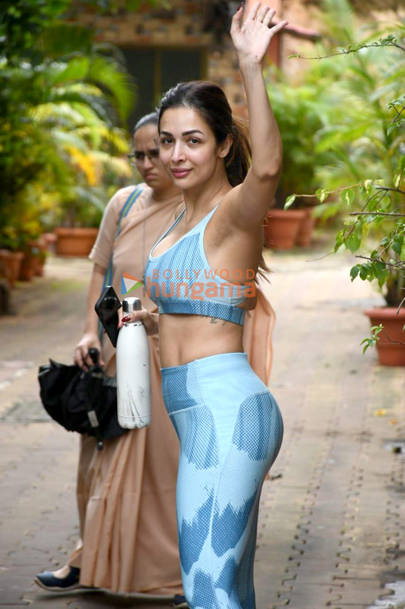 Photos: Malaika Arora and Kubbra Sait spotted outside Diva Yoga in Bandra