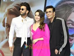 Photos: Ranveer Singh, Alia Bhatt and Karan Johar snapped at the success press conference of Rocky Aur Rani Kii Prem Kahaani