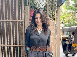 Photos: Raveena Tandon snapped outside a dubbing studio in Bandra