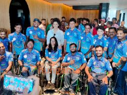 Photos: Saiyami Kher snapped at a special screening of Ghoomer for disabled paraplegic cricketers of the DCCI – An arm of BCCI