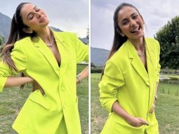 Rakul Preet Singh dishes out some boss lady vibes in her neon pantsuit gracing the serenity of Kashmir