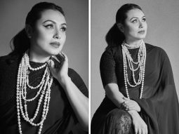 Rani Mukerji stuns in black Sabyasachi saree paired with Chanel pearls for IFFM 2023 Awards night