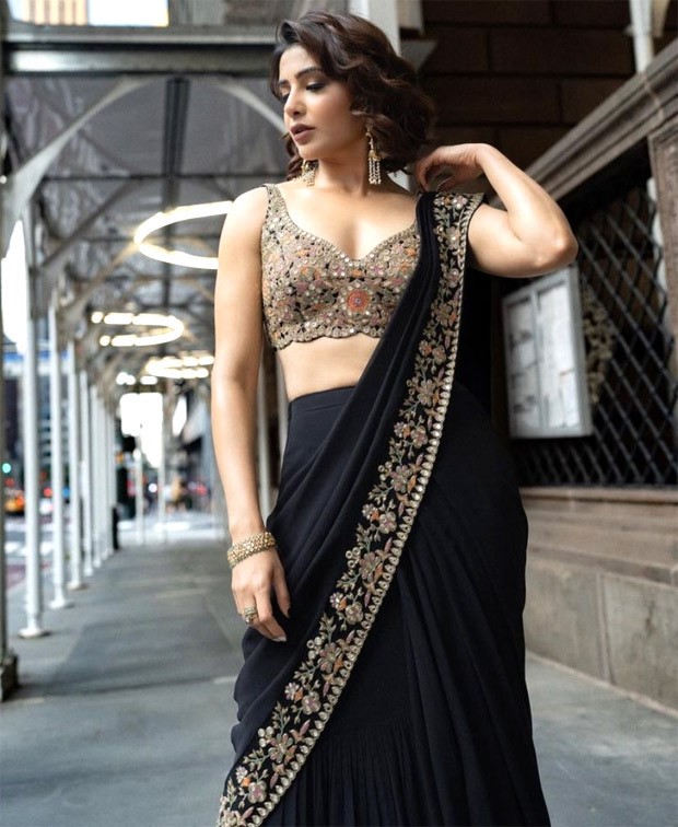 Samantha Ruth Prabhu blings up New York in an ethereal black saree worth Rs.1.38 Lakh