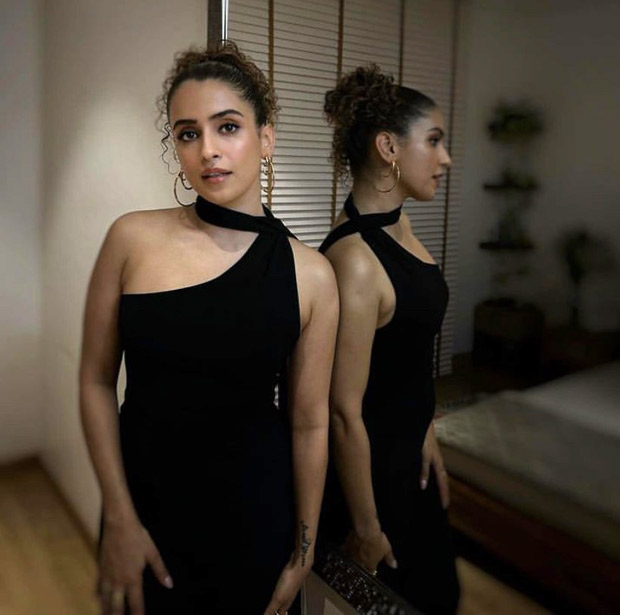 Sanya Malhotra’s black satin dress with scarf neck is all the inspiration we need for stylish dinner dates