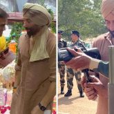 Ahead of Gadar 2 release, Sunny Deol seeks blessings at Tanot Mata Mandir, learns to operate a rifle; watch videos