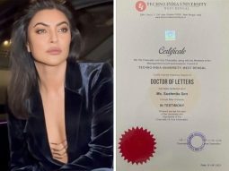 Sushmita Sen virtually conferred with Honorary D. Litt degree amid health setback