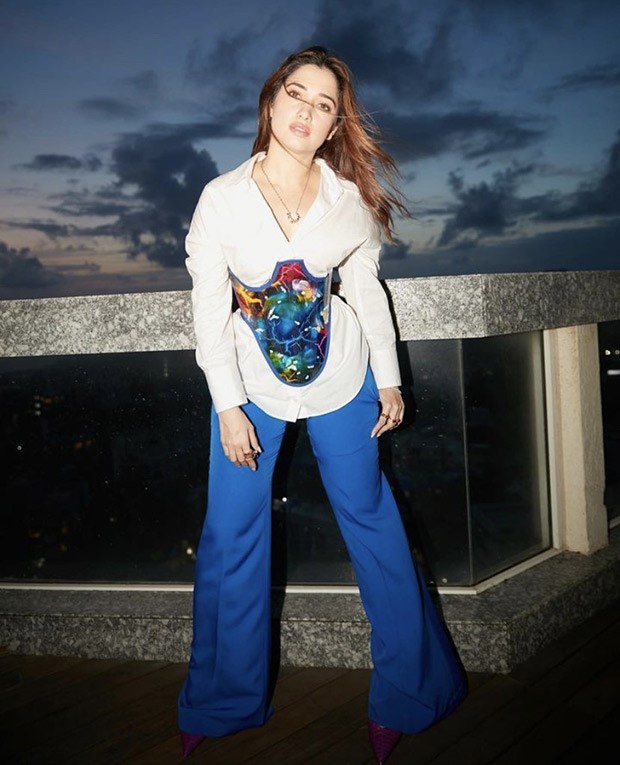 Tamannaah Bhatia is the most stylish diva in the town in corset and flared pants