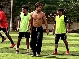 Tiger Shroff starts his day with some Football
