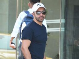 Varun Dhawan waves at paps as he gets clicked