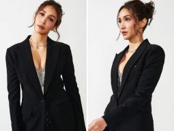 A new star in the making, the stunning Shreya Chaudhry redefines elegance in a chic black pantsuit