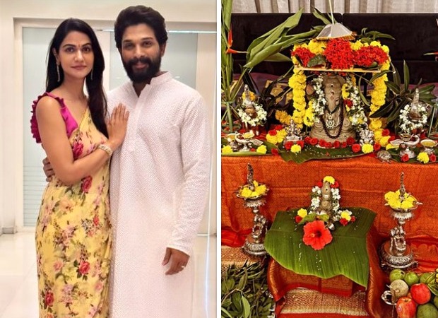 Allu Arjun’s festive spirit shines bright as he shares glimpse of Ganesh Chaturthi celebration with wife Sneha!