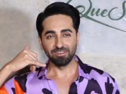 Ayushmann Khurrana does his signature telephone pose for paps