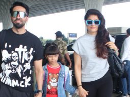Ayushmann Khurrana gets clicked at the airport with wife Tahira Kashyap and kids