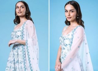 Manushi Chhillar radiates elegance and grace in a breath-taking printed anarkali ensemble by Anita Dongre worth Rs.1.20 lakhs