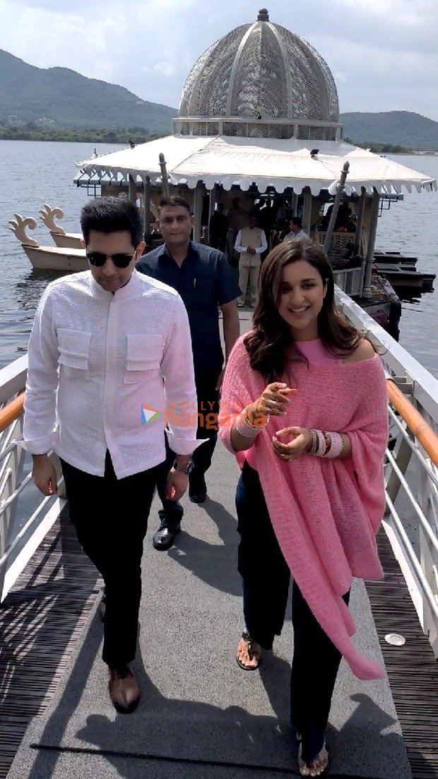 Newlyweds Parineeti Chopra and Raghav Chadha make their first public appearance after marriage as they leave for Delhi, see videos and photos