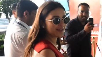 Paps congratulate Parineeti Chopra as she gets clicked at the airport