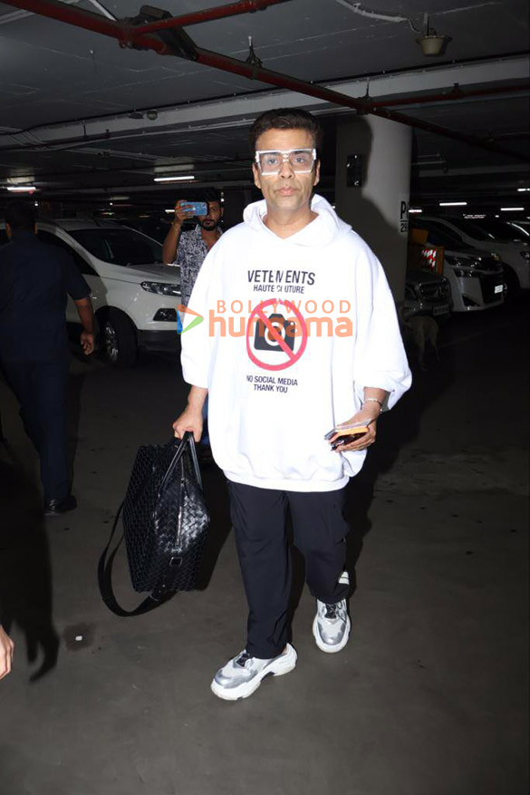 photos nora fatehi shraddha kapoor and karan johar snapped at the airport 5
