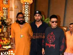 Photos: Ranbir Kapoor, Khushalii Kumar and Bhushan Kumar snapped at T-Series office for Ganesh Visarjan