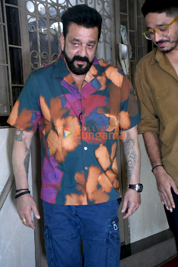 Photos: Sanjay Dutt snapped at a dubbing studio Photos: Sanjay Dutt snapped at a dubbing studio