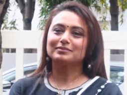 Rani Mukerji smiles in a black salwar as she poses for paps