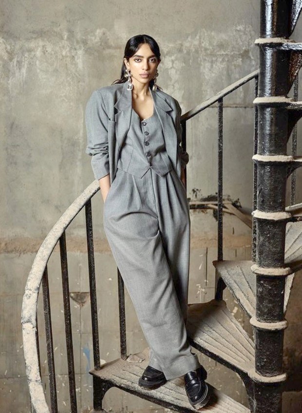 Sobhita Dhulipala breaks the mould for androgyny in grey oversized pantsuit