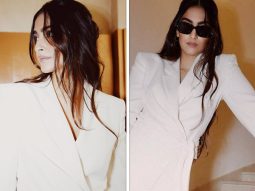 Sonam Kapoor exudes effortless chic in a stylish white pantsuit at the Boss Spring/Summer 2024 showcase during Milan Fashion Week