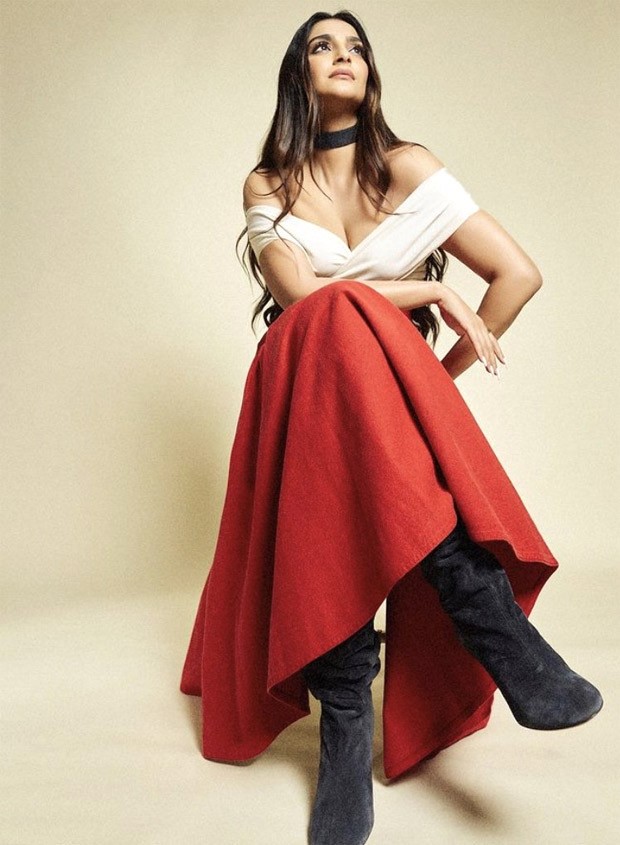 Sonam Kapoor turns up the heat with a dash of glamour in a red skirt, white bodysuit, and fierce black boots Sonam Kapoor turns up the heat with a dash of glamour in a red skirt, white bodysuit, and fierce black boots