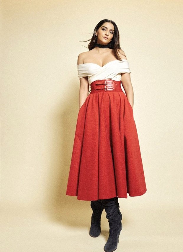 Sonam Kapoor turns up the heat with a dash of glamour in a red skirt, white bodysuit, and fierce black boots Sonam Kapoor turns up the heat with a dash of glamour in a red skirt, white bodysuit, and fierce black boots
