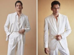 Vijay Varma shines in all-white, as he sets the stage on fire while kickstarting the Jaane Jaan promotions