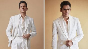 Vijay Varma shines in all-white, as he sets the stage on fire while kickstarting the Jaane Jaan promotions