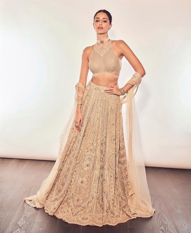 Ananya Pandey shines in a stunning Tarun Tahiliani lehenga, showcasing the epitome of festive fashion goals