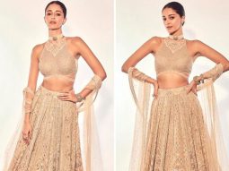 Ananya Panday shines in a stunning Tarun Tahiliani lehenga, showcasing the epitome of festive fashion goals