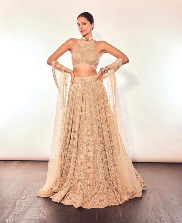 Ananya Pandey shines in a stunning Tarun Tahiliani lehenga, showcasing the epitome of festive fashion goals