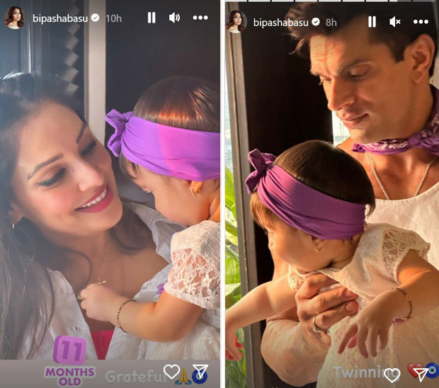 Bipasha Basu's daughter Devi and Karan Singh Grover twin in adorable celebration for 11 months; see pics