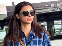 Daisy Shah smiles as she gets clicked by paps at the airport