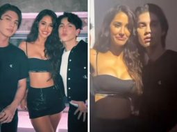 Disha Patani clicks a picture with Thai star Bright Vachirawit at Calvin Klein event in Tokyo