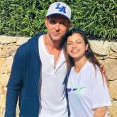 Hrithik Roshan looks dashing as he poses with a choreographer on the sets of Fighter in Italy; see photos
