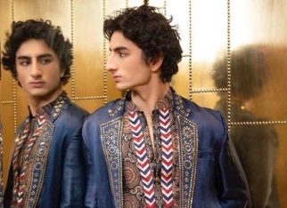 Ibrahim Ali Khan exudes the essence of Pataudi royalty in a patterned suit by Abu Jani – Sandeep Khosla