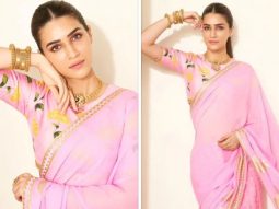 Kriti Sanon embodies the spirit of Navratri in stunning pink saree by Masaba Gupta worth Rs.18K