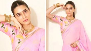 Kriti Sanon embodies the spirit of Navratri in stunning pink saree by Masaba Gupta worth Rs.18K