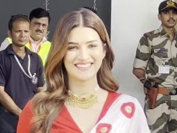 Kriti Sanon strikes a pose for paps in a pretty saree
