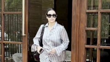 Malaika Arora looks classy in stripes as she gets clicked