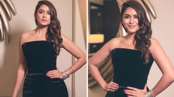 Mrunal Thakur spells elegance in a glamorous black strapless gown
