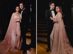 Parineeti Chopra looks resplendent in a rosette blush crystal sequin Manish Malhotra-designed saree for her wedding reception with Raghav Chadha; see unseen photos